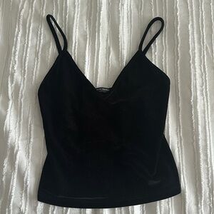 BRANDY MELVILLE VELVET BLACK TANK